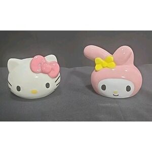 Sanrio Hello Kitty and My Melody ceramic salt and pepper shaker set